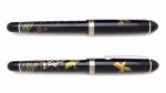 Photo3: AGJ Original Maki-e Fountain Pen #07 "Plover Wave and Chidori" Platinum Sparkling Togidashi Taka Maki-e Kyoto Japan Wa (3)