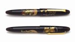 Photo4: AGJ Original Maki-e Fountain Pen #08 "Fujin Raijin" Sailor King of Pen Ebonite Sparkling Togidashi Taka Maki-e Kyoto Japan Wa (4)