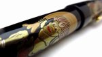 Photo1: AGJ Original Maki-e Fountain Pen #08 "Fujin Raijin" Sailor King of Pen Ebonite Sparkling Togidashi Taka Maki-e Kyoto Japan Wa (1)