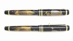 Photo3: AGJ Original Maki-e Fountain Pen #20 "Bats on a moonlight night"  Sparkling Togidashi Taka Maki-e Kyoto Japan Wa (3)