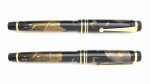 Photo4: AGJ Original Maki-e Fountain Pen #20 "Bats on a moonlight night"  Sparkling Togidashi Taka Maki-e Kyoto Japan Wa (4)