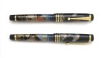 Photo4: AGJ Original Maki-e Fountain pen #37 "Hokusai’s Thirty-six Views of Mt. Fuji" Sparkling Togidashi Taka Maki-e Kyoto Japan Wa (4)