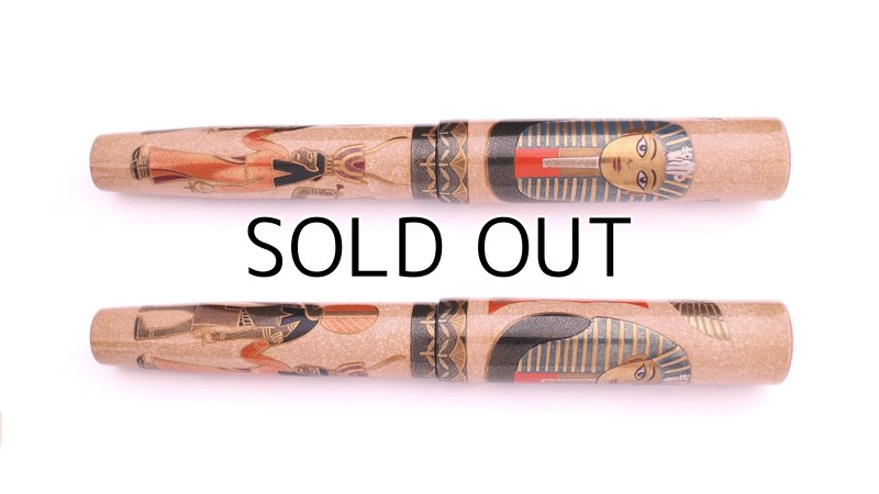 Photo3: AGJ Original Maki-e Fountain pen #39 "Tutankhamun" Sailor King of Pen Sparkling Togidashi Taka Maki-e Kyoto Japan Wa (3)