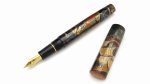 Photo2: AGJ Original Maki-e Fountain pen #41 "Pirates" Sailor Naginata Sparkling Togidashi Taka Maki-e Kyoto Japan Wa (2)