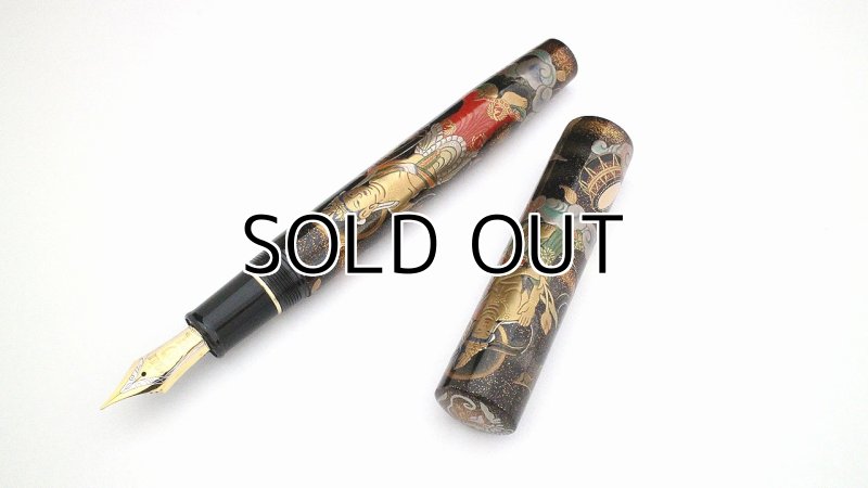Photo2: AGJ Original Maki-e Fountain pen #42 "Budda(Buddhism) Bosatsu of Japan Cultural Property" Sailor King of Pen Sparkling Togidashi Taka Maki-e Kyoto Japan Wa (2)