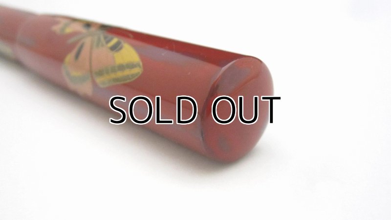 Photo13: AGJ Original Maki-e Fountain pen #45 "Butterfly" Sailor 21K nib Sparkling Togidashi Taka Maki-e Kyoto Japan Wa (13)