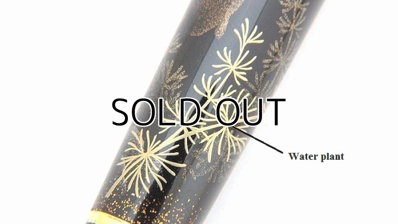 Photo9: AGJ Original Maki-e Fountain pen #60 "Goldfish and Fireworks" Sailor 21K nib Sparkling Togidashi Taka Maki-e Kyoto Japan Wa (9)