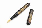 Photo2: AGJ Original Maki-e Fountain pen #64 "Skeltons' Dance in summer festival" Togidashi Taka Maki-e Kyoto Japan Wa (2)