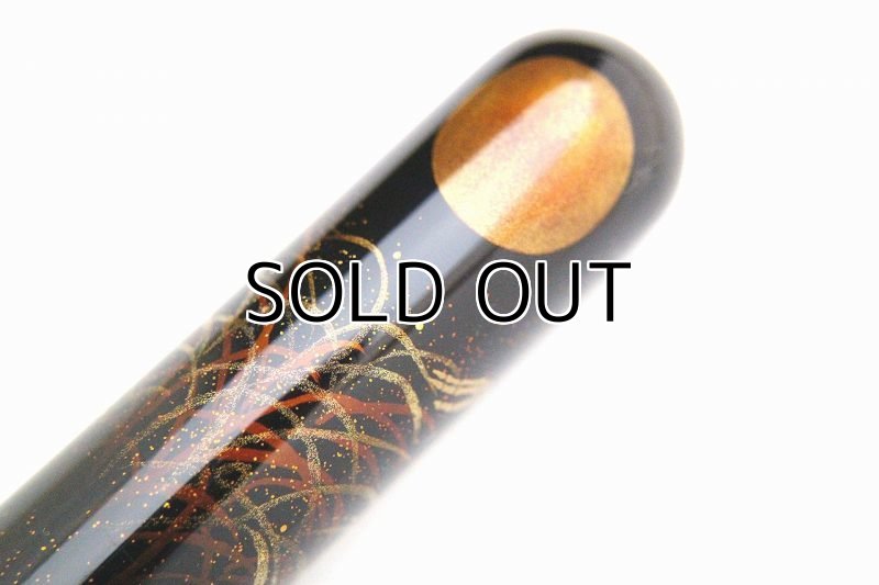 Photo7: AGJ Original Maki-e Fountain pen #64 "Skeltons' Dance in summer festival" Togidashi Taka Maki-e Kyoto Japan Wa (7)