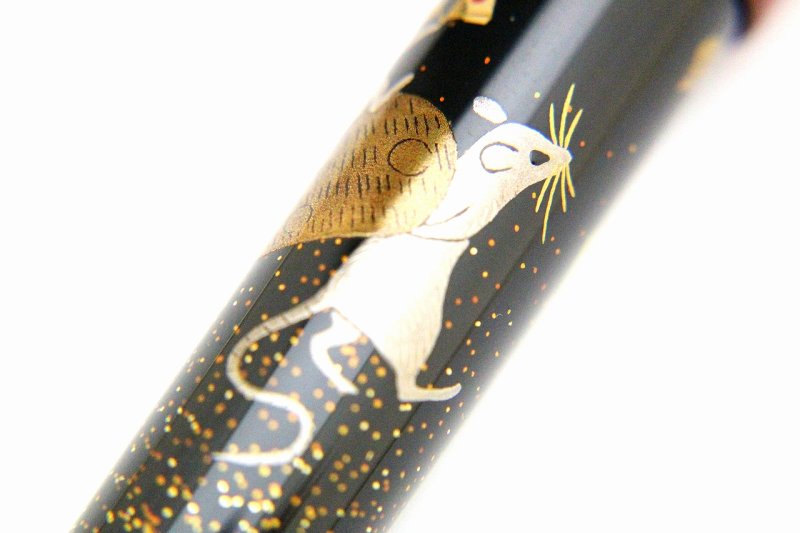 Photo13: AGJ Original Maki-e Fountain pen #67 "Daikokuten (God of Wealth)" Sailor KOP Togidashi Taka Maki-e Kyoto Japan Wa (13)