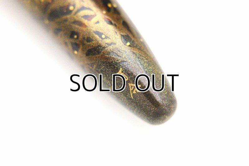 Photo17: AGJ Original Maki-e Fountain pen #69 "Skeleton "BIWA" Minstrel" Sailor KOP Togidashi Taka Maki-e Kyoto Japan Wa (17)