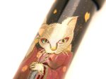 Photo1: AGJ Original Maki-e Fountain pen #73 "Bakeneko" Namiki Urushi Emperor Togidashi Taka Maki-e Kyoto Japan Wa (1)