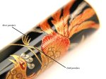 Photo5: AGJ Original Maki-e Fountain pen #74 "Phoenix(Hoh-Oh)" Sailor KOP Togidashi Taka Maki-e Kyoto Japan Wa (5)
