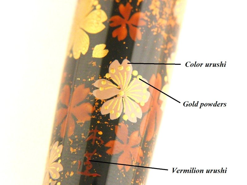 Photo11: AGJ Original Maki-e Fountain pen #77 "Mt. Fuji and Kinkakuji Temple" Sailor Togidashi Taka Maki-e Kyoto Japan Wa (11)