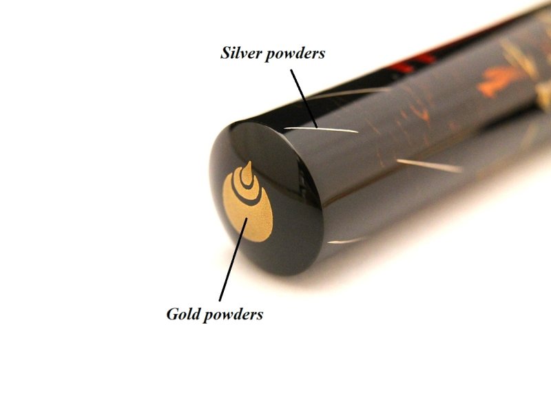 Photo11: AGJ Original Maki-e Fountain pen #78 "Fox wedding parade" Togidashi Taka Maki-e Kyoto Japan Wa (11)