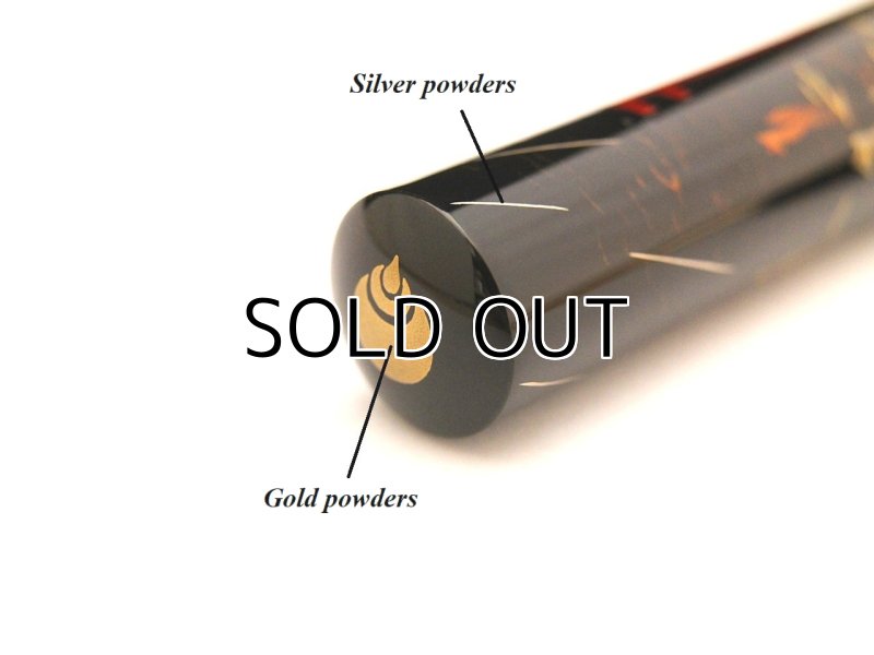 Photo11: AGJ Original Maki-e Fountain pen #78 "Fox wedding parade" Togidashi Taka Maki-e Kyoto Japan Wa (11)