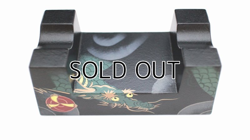 Photo2: AGJ Original Maki-e Pen stand "Dragon" Sparkling Togidashi Taka Maki-e Kyoto Japan Wa (2)