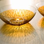 Photo4: AGJ Glass urushi Bowl "Chrysanthemum" Gold (4)