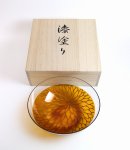 Photo5: AGJ Glass urushi Bowl "Chrysanthemum" Gold (5)