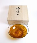 Photo5: AGJ Glass urushi Bowl "Chrysanthemum" Gold (5)