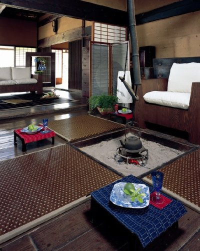 Photo1: Japanese Floor Carpet(Monn-Weaving) "Star"