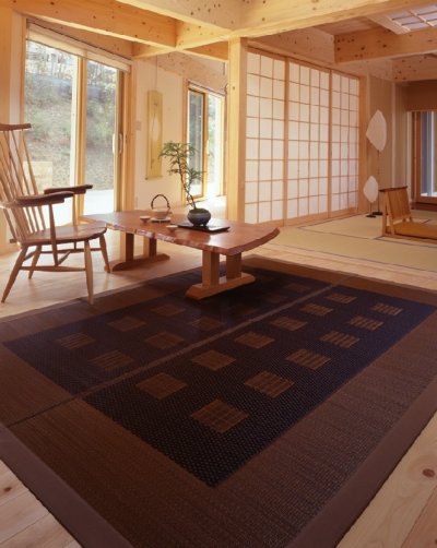 Photo1: Japanese floor carpet(Monn-Weaving) "Box"