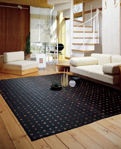 Photo1: Japanese floor carpet(Fukuro-Weaving) "Cube"