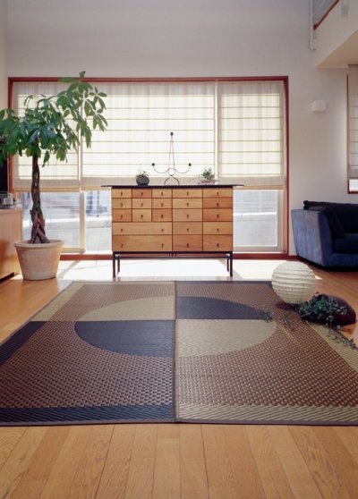 Photo2: Japanese floor carpet(Monn-Weaving) "Madoka"