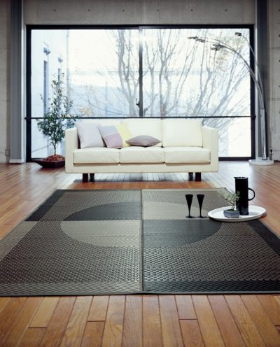 Photo1: Japanese floor carpet(Monn-Weaving) "Madoka"
