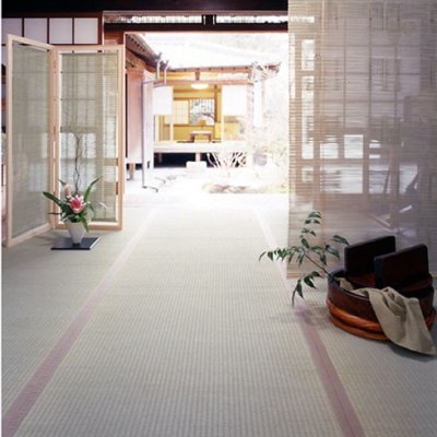 Photo1: Japanese floor carpet(Itohiki-Weaving) "Plain Goza"