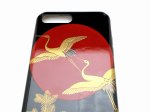 Photo3: AGJ Original Maki-e iPhone Case Cover "Crane and the sun" for iPhone 7 Plus / 8 Plus (3)