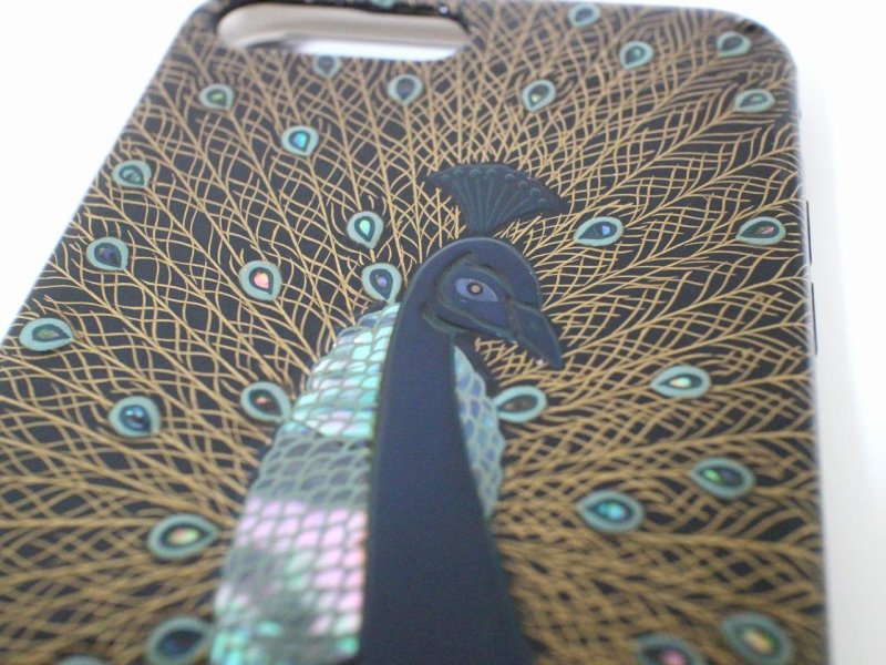 Photo4: AGJ Original Maki-e iPhone Case Cover "Peacock" for iPhone 7 Plus / 8 Plus (4)
