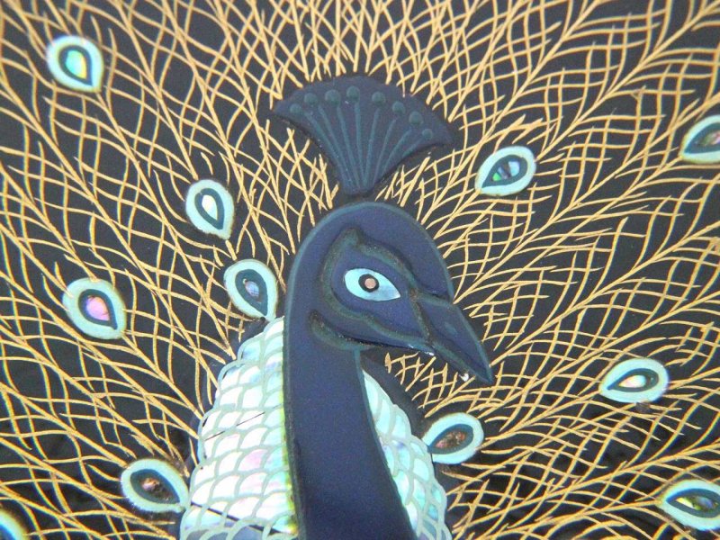 Photo5: AGJ Original Maki-e iPhone Case Cover "Peacock" for iPhone 7 Plus / 8 Plus (5)