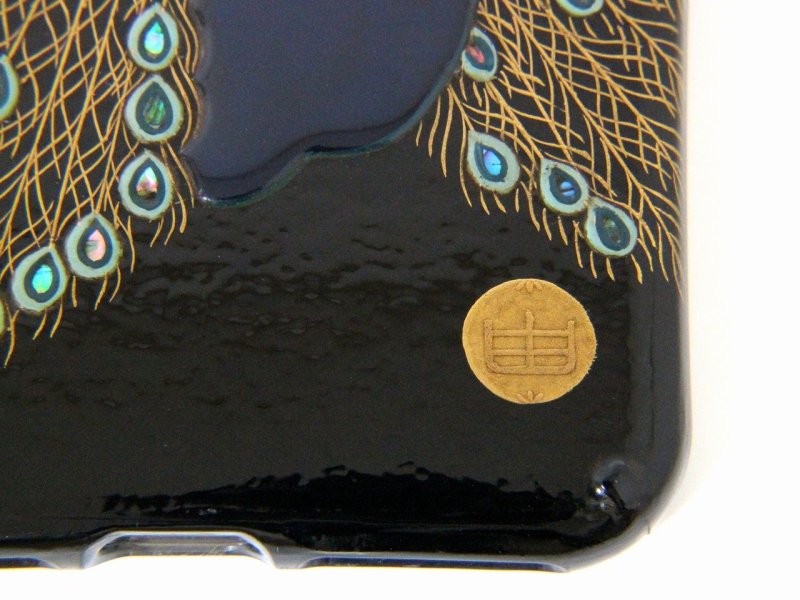 Photo7: AGJ Original Maki-e iPhone Case Cover "Peacock" for iPhone 7 Plus / 8 Plus (7)