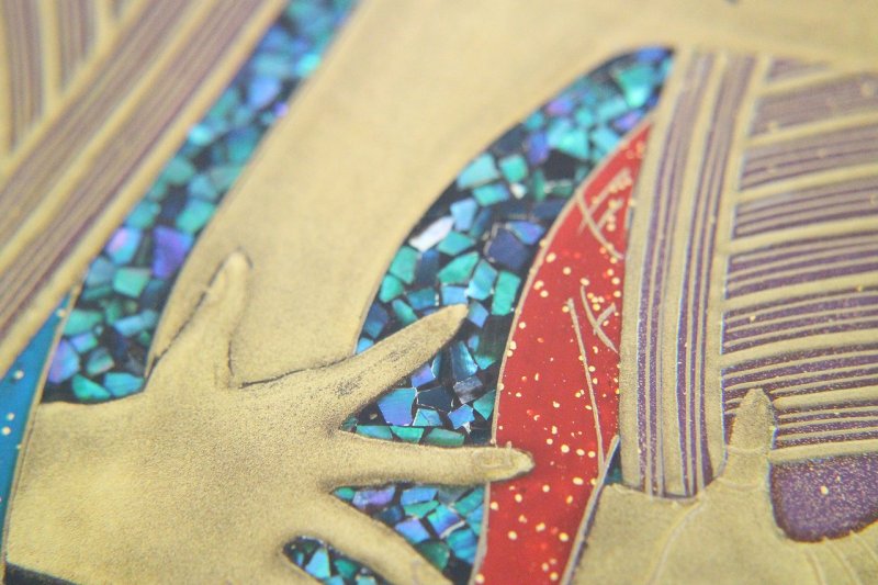 Photo6: AGJ Original Jewelry Box "Ukiyo-e" Togidashi Taka Maki-e Raden (6)