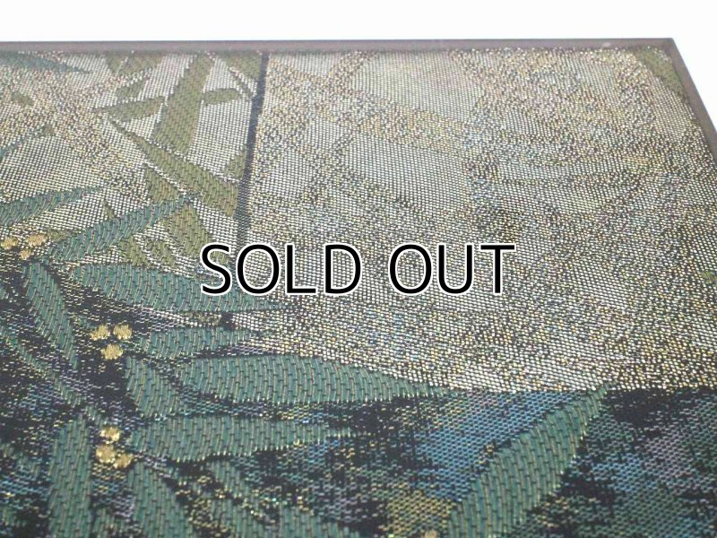 Photo7: AGJ Original Kimono-Glass Dish / Plate "Bamboo" Nishijin Yuzen Kyoto (7)