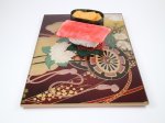 Photo1: AGJ Original Kimono-Glass Dish / Plate "Court Carriage" Nishijin Yuzen Kyoto (1)