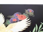 Photo6: AGJ Original Kimono-Glass Dish / Plate "Crane" Nishijin Yuzen Kyoto (6)