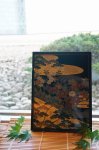 Photo2: AGJ Original Kimono-Glass Dish / Plate "Pine" Nishijin Yuzen Kyoto (2)