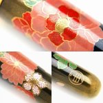 Photo3: AGJ Original Maki-e Makeup brush "Peony" 5 pcs Brush Set Togidashi Taka Maki-e (3)