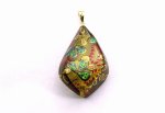 Photo3: Pendant "Bush clover" Maki-e Jewelry Amber Japanese (3)