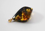 Photo5: Pendant "Bush clover" Maki-e Jewelry Amber Japanese (5)