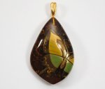 Photo3: Pendant "Butterfly" Maki-e Jewelry Amber Japanese (3)