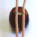 Photo3: Bolo Tie "Funabashi" Maki-e(Makie) Japanese Jewelry Amber #H2 (3)