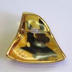 Photo2: Brooch "Anubis" Maki-e(Makie) Japanese Jewelry Amber #H5 (2)