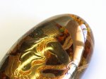 Photo4: Brooch "God of Winds" Maki-e(Makie) Japanese Jewelry Amber #H11 (4)