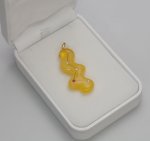 Photo2: Pendant "Cassiopeia" Maki-e Jewelry Amber Japanese (2)