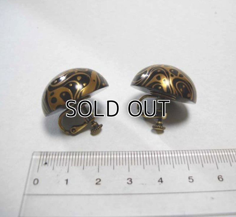 Photo3: Earring “Water Gem” Maki-e Jewelry Japanese (3)