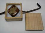 Photo5: Pendant Brooch "Owl" Maki-e Jewelry Japanese (5)