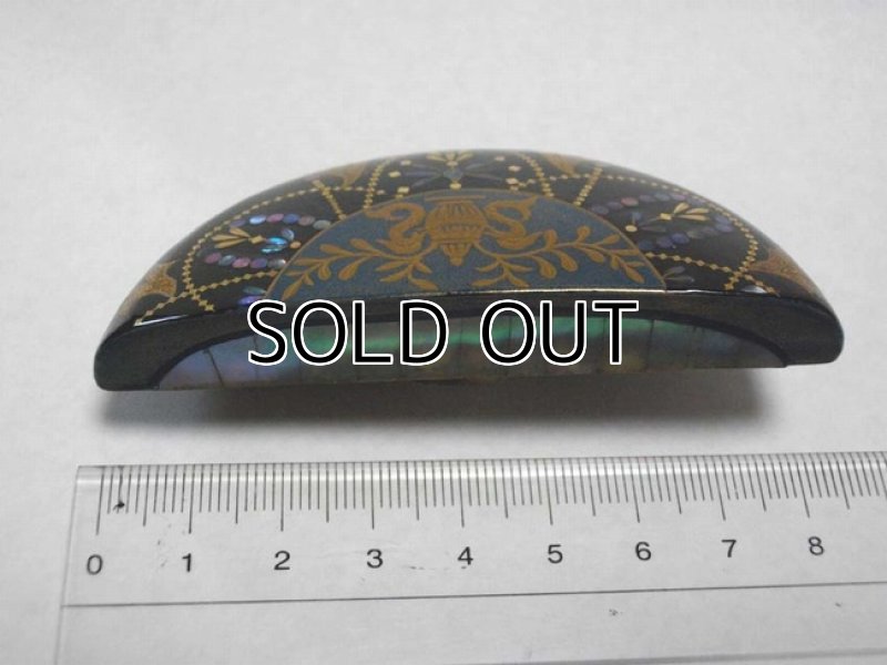 Photo3: Pendant Brooch "Egypt" Maki-e Jewelry Japanese (3)